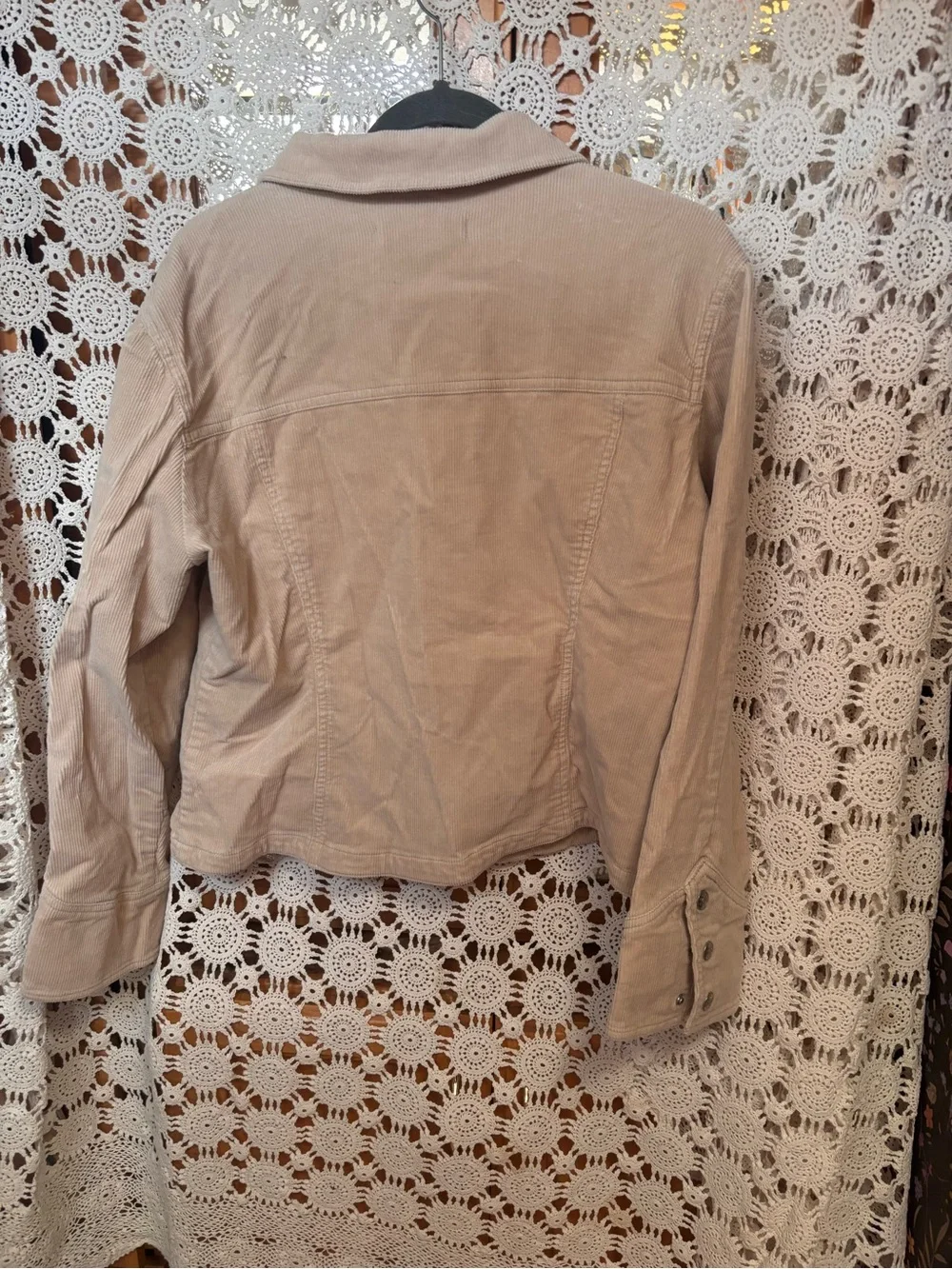 Live a Little Tan Corduroy Button-Front Jacket
